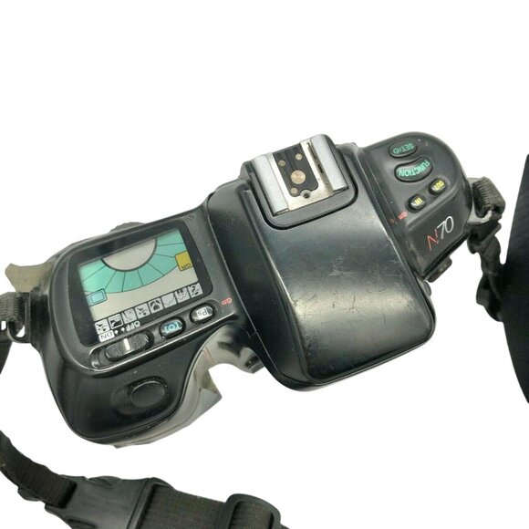 Nikon N70 35mm SLR Film Camera Body W/ Strap & Visible Damage - Picture 6 of 7